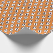 Funny Ghost Pattern Wrapping Paper Geschenkpapier (Ecke)