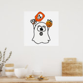Funny Ghost Playing Pickleball Poster (Küche)