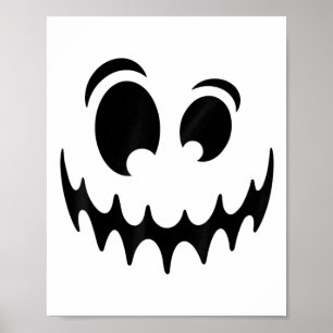 Funny Ghost Pumpkin Face Costume Halloween Jack O Poster