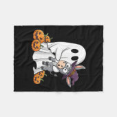 Funny Ghost Pumpkin Halloween Kids Mens Frauen Fleecedecke (Vorderseite (Horizontal))