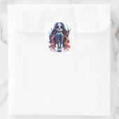 Funny Ghost Quadratischer Aufkleber (Tasche)