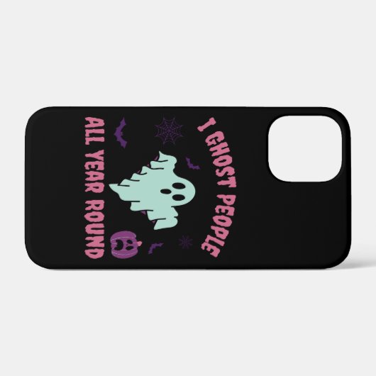Funny Ghost Quote Halloween Case-Mate iPhone Hülle (Rückseite (Horizontal))