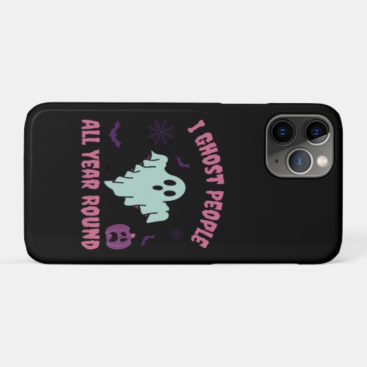 Funny Ghost Quote Halloween Case-Mate iPhone Hülle (Rückseite (Horizontal))