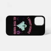 Funny Ghost Quote Halloween iPhone Hülle (Rückseite (Horizontal))