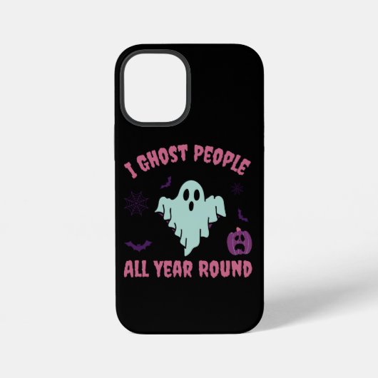 Funny Ghost Quote Halloween iPhone Hülle (Rückseite)