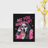 Funny Ghost ruft Halloween nein Sie hängen auf Karte (Gelbe Blume)