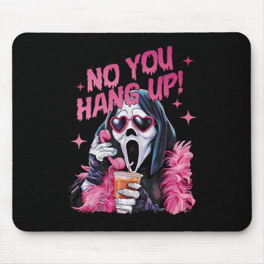 Funny Ghost ruft Halloween nein Sie hängen auf Mousepad (Vorne)
