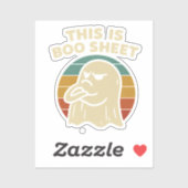 Funny Ghost "This Is Boo Sheet" Retro Halloween Aufkleber (Blatt)