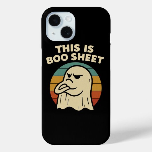 Funny Ghost "This Is Boo Sheet" Retro Halloween Case-Mate iPhone Hülle (Rückseite)