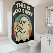 Funny Ghost "This Is Boo Sheet" Retro Halloween Duschvorhang (Beispiel)