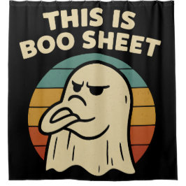 Funny Ghost "This Is Boo Sheet" Retro Halloween Duschvorhang