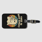 Funny Ghost "This Is Boo Sheet" Retro Halloween Gepäckanhänger (Vorderseite (Horizontal))