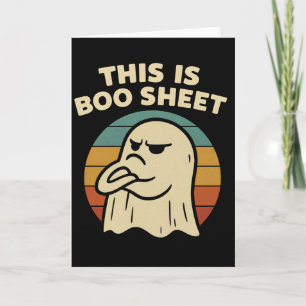 Funny Ghost "This Is Boo Sheet" Retro Halloween Karte