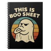 Funny Ghost "This Is Boo Sheet" Retro Halloween Notizblock (Vorderseite)