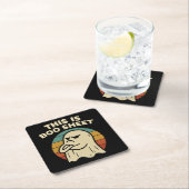 Funny Ghost "This Is Boo Sheet" Retro Halloween Rechteckiger Pappuntersetzer (Vor Ort)