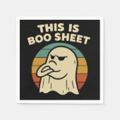 Funny Ghost "This Is Boo Sheet" Retro Halloween Serviette (Vorderseite)