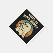 Funny Ghost "This Is Boo Sheet" Retro Halloween Serviette (Ecke)
