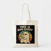 Funny Ghost "This Is Boo Sheet" Retro Halloween Tragetasche (Vorne)