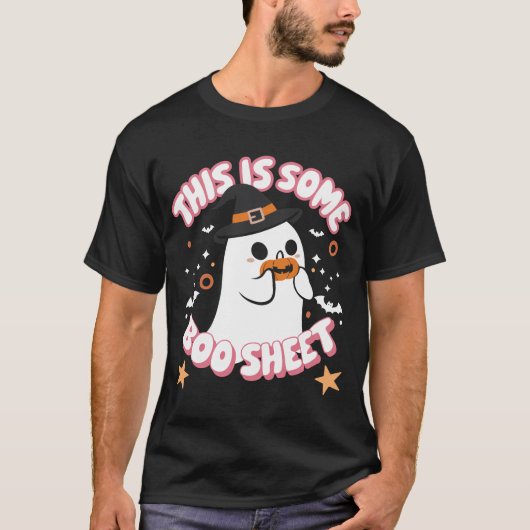 Funny Ghost This is Some Boo Sheet Halloween  T-Shirt (Vorderseite)