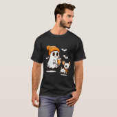 Funny Ghost Walking Chihuahua Dog Halloween Women T-Shirt (Vorne ganz)