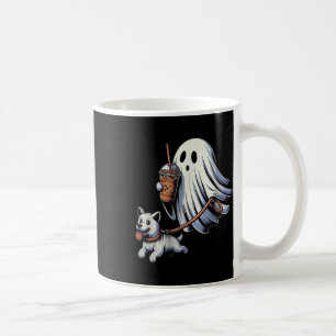Funny Ghost Walking Dog Ghost Dog Halloween Nacht Kaffeetasse