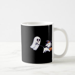 Funny Ghost Walking Dog Ghost Dog Halloween Nacht Kaffeetasse