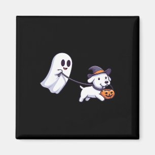 Funny Ghost Walking Dog Ghost Dog Halloween Nacht Magnet