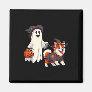 Funny Ghost Walking Dog Ghost Dog Halloween Nacht Magnet
