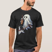 Funny Ghost Walking Dog ghost dog halloween Night T-Shirt (Vorderseite)
