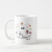 Funny Ghost Walking Dog Spooky Ghost Kaffee Hallow Kaffeetasse (Links)