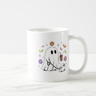 Funny Ghost Walking Dog Spooky Ghost Kaffee Hallow Kaffeetasse