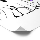 Funny Ghost Walking Dog Spooky Ghost Kaffee Hallow Poster (Ecke)