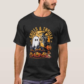 Funny Ghost Wander Dog a Chills Thrills Loving Ha T-Shirt