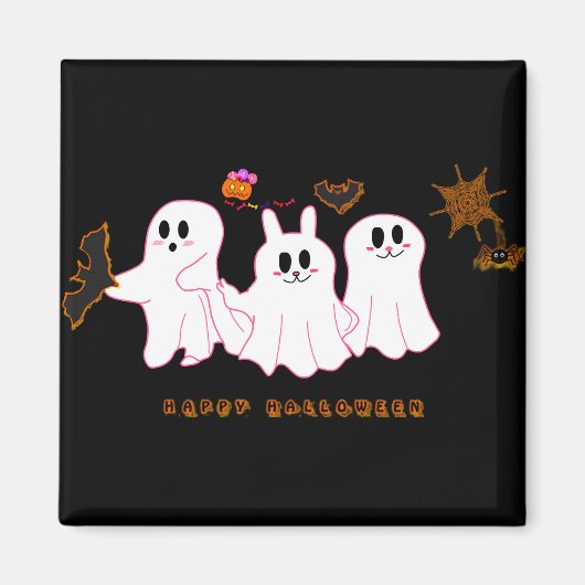 Funny Ghosts, die für ein Bild posten | Magnet (Vorne)