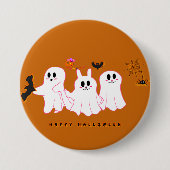 Funny Ghosts, die für eine Bildtaste posten Button (Vorderseite)