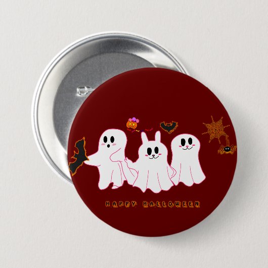 Funny Ghosts, die für eine Bildtaste posten Button (Vorne & Hinten)