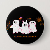 Funny Ghosts, die für eine Bildtaste posten Button (Vorderseite)