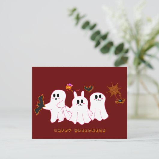 Funny Ghosts, die nach einer Postkarte für Bilder  (Stehend Vorderseite)