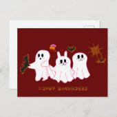 Funny Ghosts, die nach einer Postkarte für Bilder (Vorne/Hinten)