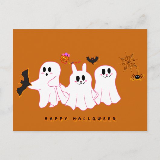 Funny Ghosts, die nach einer Postkarte für Bilder  (Vorderseite)