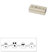 Funny ghosts Illustration Art Briefmarke Gummistempel (Stempel)