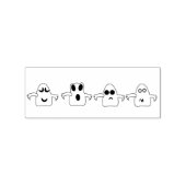 Funny ghosts Illustration Art Briefmarke Gummistempel (Prägung)