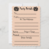 funny ghosts shouting boo black halloween Party Einladung (Rückseite)