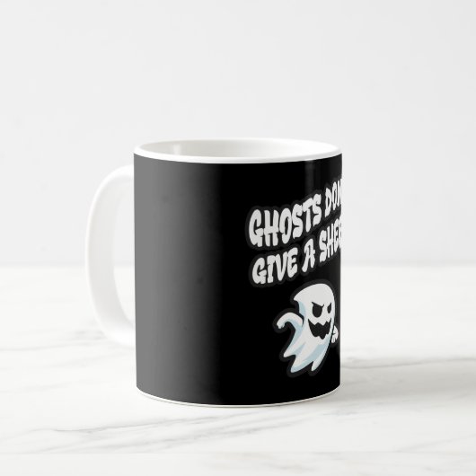 Funny Ghosts Sloagn Halloween Kaffeetasse (Vorderseite Links)