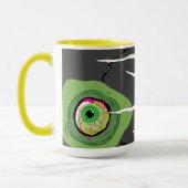 Funny Ghoulish Beängstigend Zombie Scratched Tasse (Links)