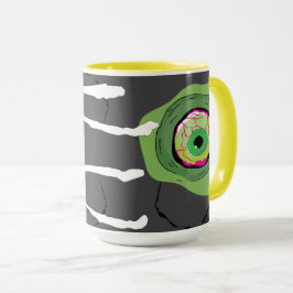 Funny Ghoulish Beängstigend Zombie Scratched Tasse