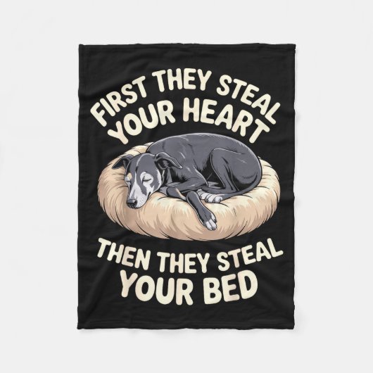 Funny Ghound Art For Men Women Kids Puppy Ghound L Fleecedecke (Vorderseite)