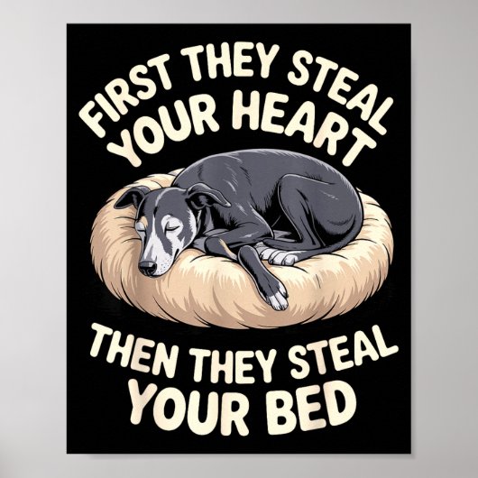 Funny Ghound Art For Men Women Kids Puppy Ghound L Poster (Vorne)