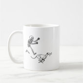 Funny Ghound Running Skeleton Halloween Kaffeetasse (Links)