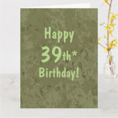 Funny Giant 39th Birthday Card Karte (Gelbe Blume)